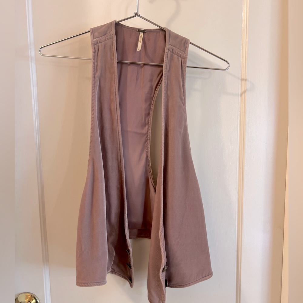 Free people velvet mauve vest